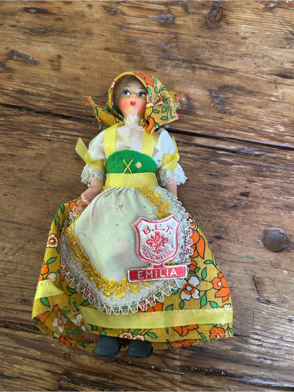 Vintage Italian Emilia Traditional Floral Doll